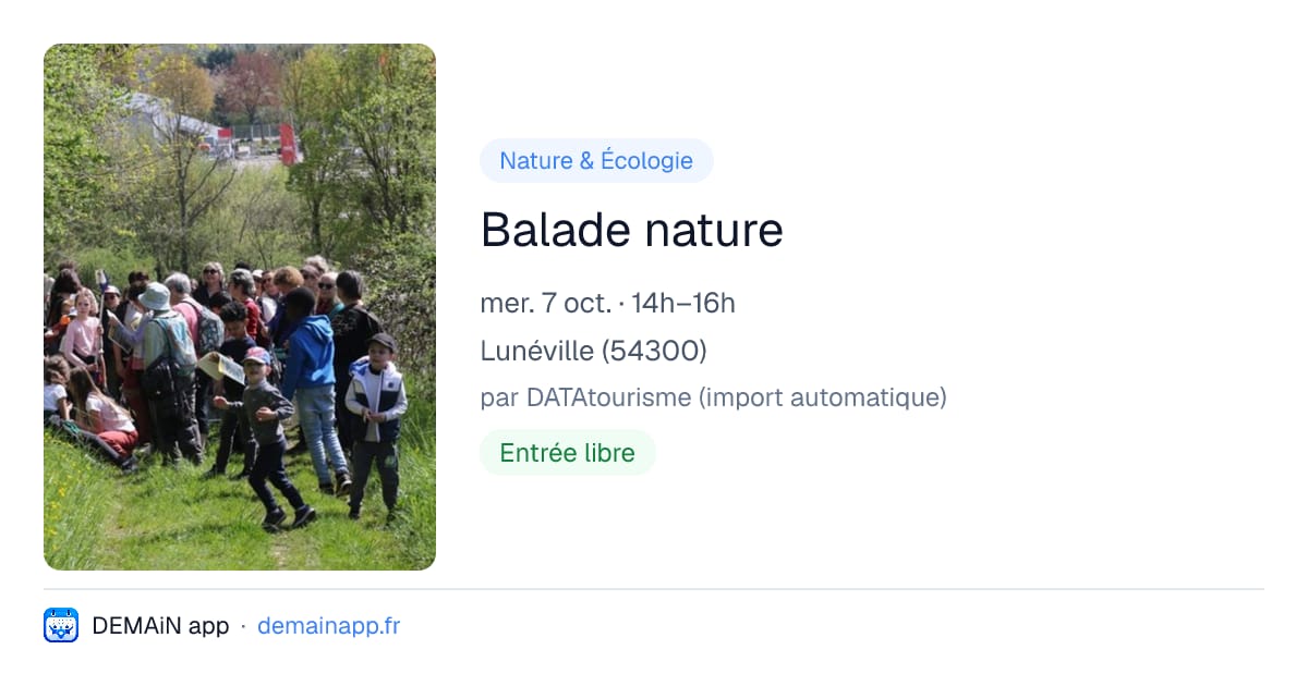Balade nature — Lunéville