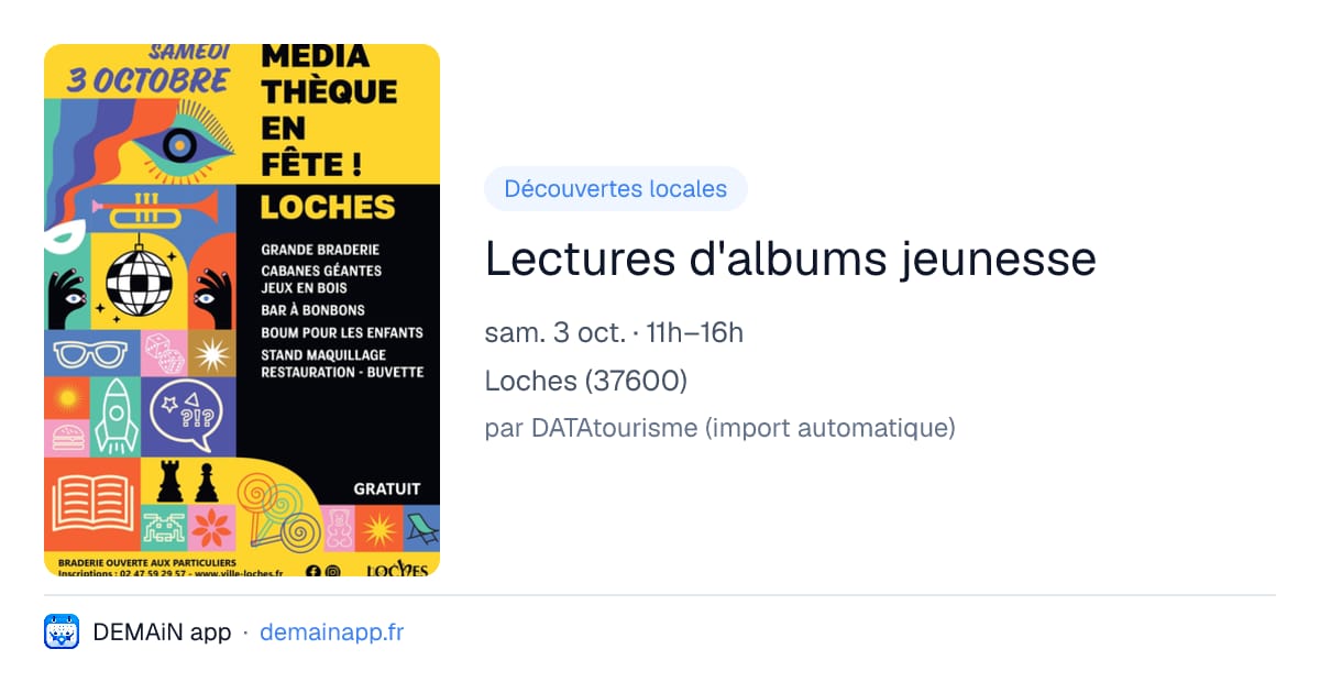 Lectures d'albums jeunesse — Loches