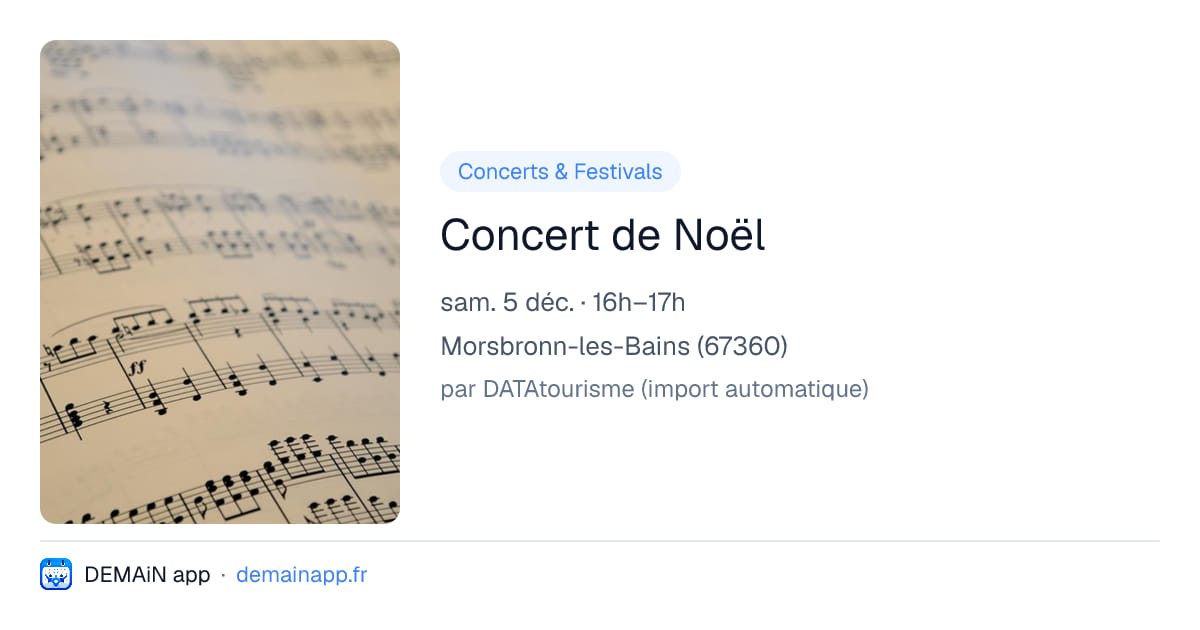 Concert de Noël — Morsbronn-les-Bains