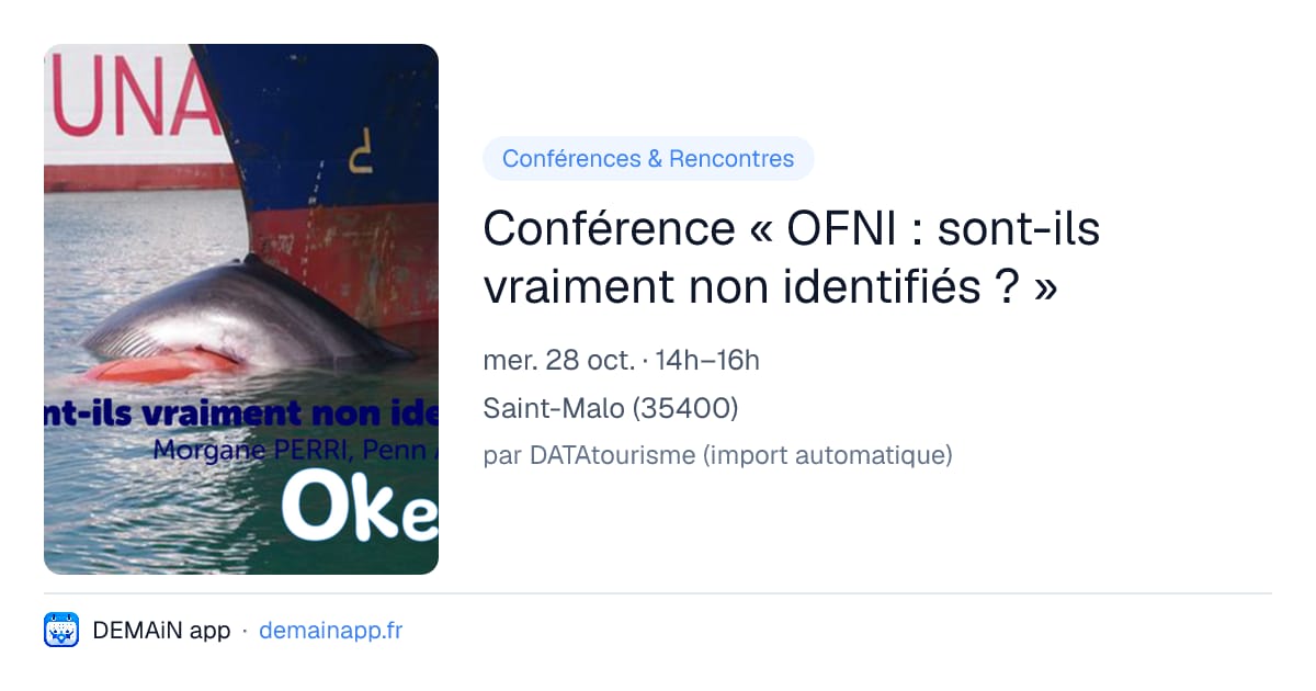 Conférence « OFNI : sont-ils vraiment non identifiés ? » — Saint-Malo