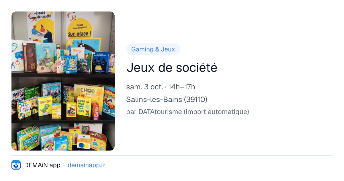 Jeux de société — Salins-les-Bains