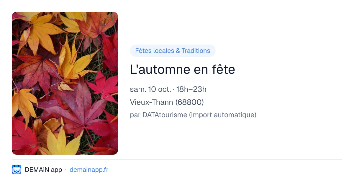 L'automne en fête — Vieux-Thann