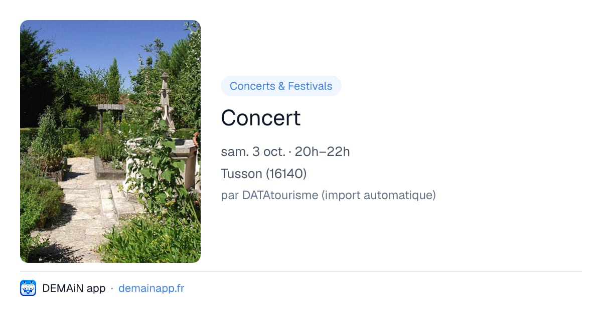 Concert — Tusson