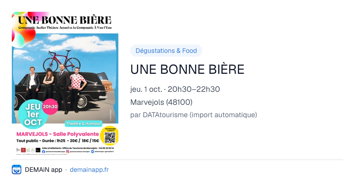 UNE BONNE BIÈRE — Marvejols