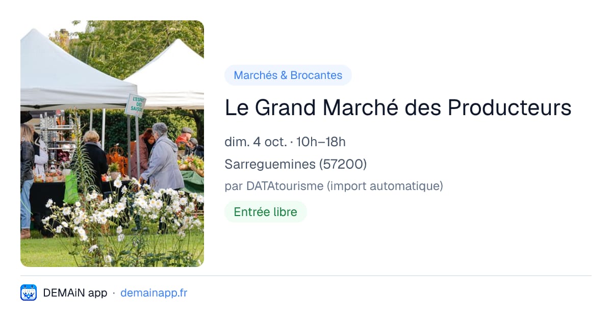 Le Grand Marché des Producteurs — Sarreguemines