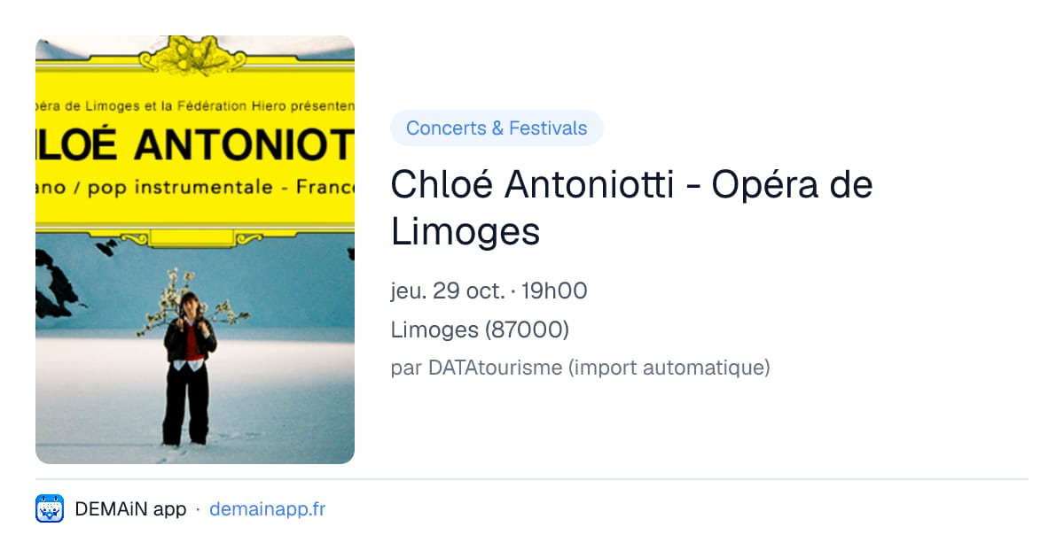 Chloé Antoniotti - Opéra de Limoges — Limoges
