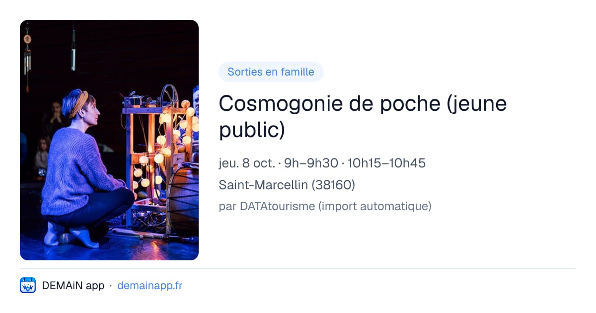 Cosmogonie de poche (jeune public) — Saint-Marcellin