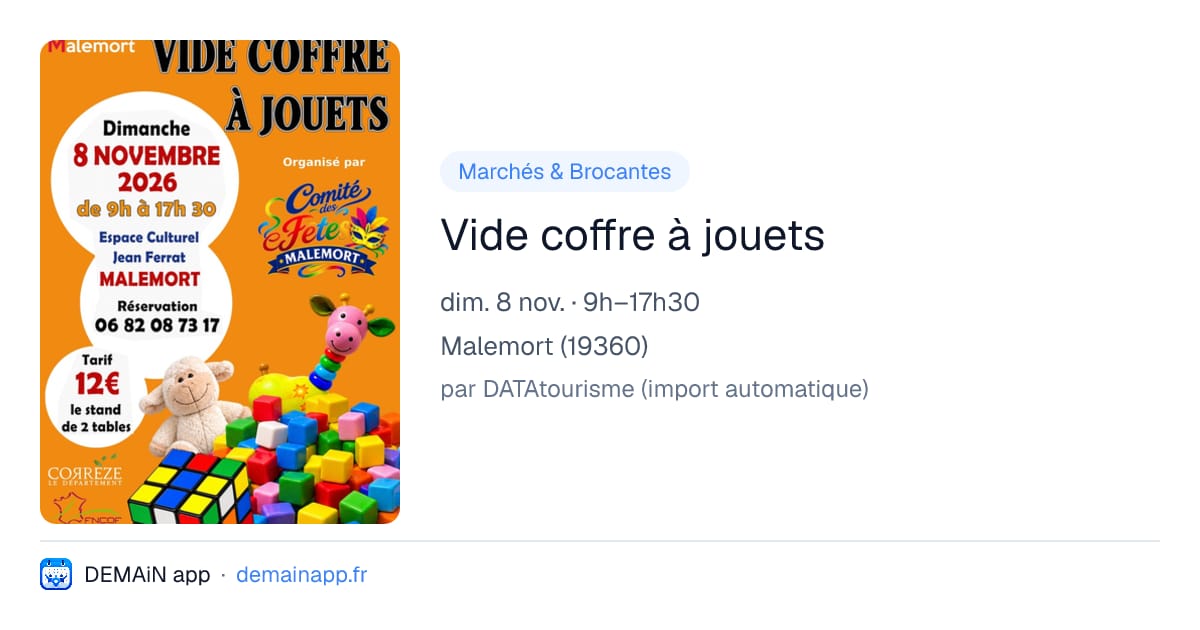 Vide coffre à jouets — Malemort