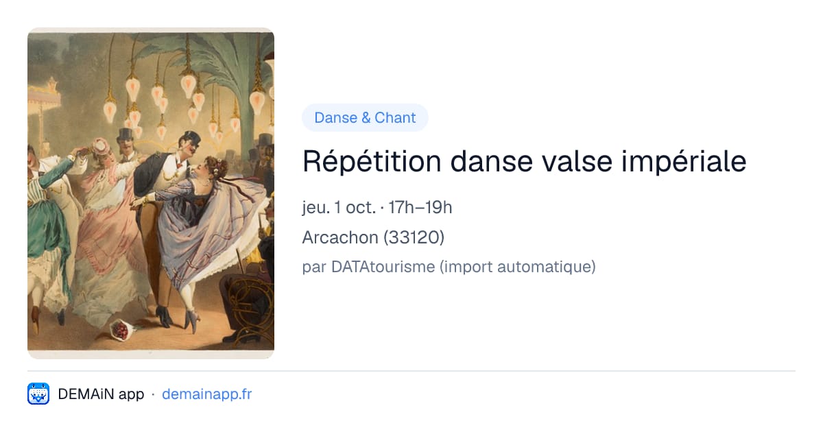 Répétition danse valse impériale — Arcachon