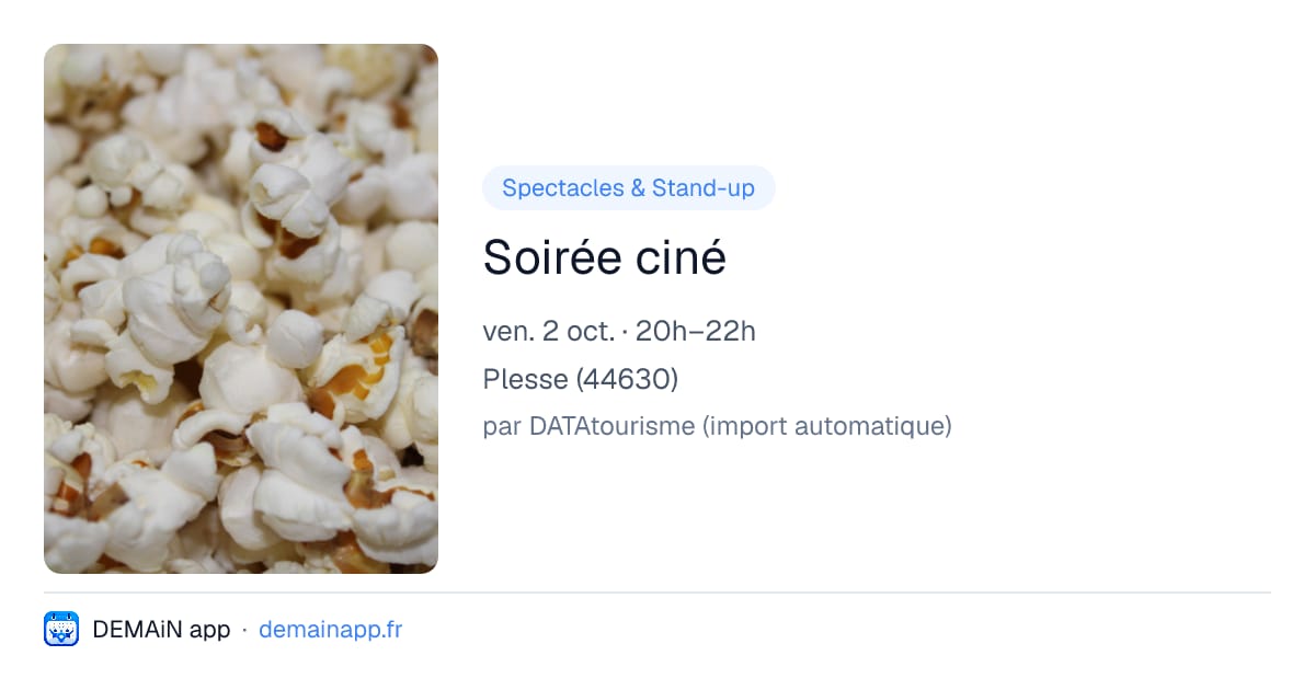 Soirée ciné — Plesse