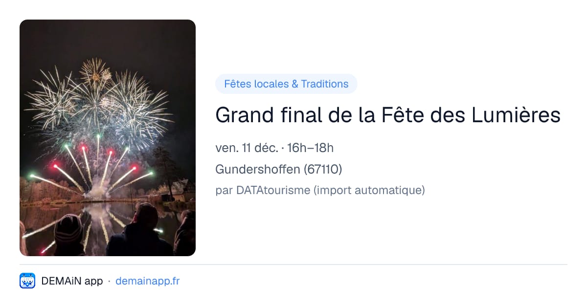 Grand final de la Fête des Lumières — Gundershoffen