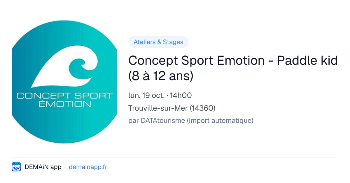 Concept Sport Emotion - Paddle kid (8 à 12 ans) — Trouville-sur-Mer