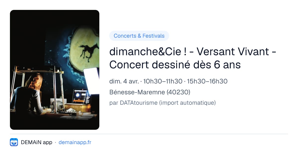 dimanche&Cie ! - Versant Vivant - Concert dessiné dès 6 ans — Bénesse-Maremne