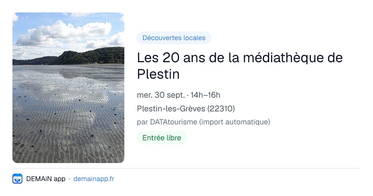 Les 20 ans de la médiathèque de Plestin — Plestin-les-Grèves