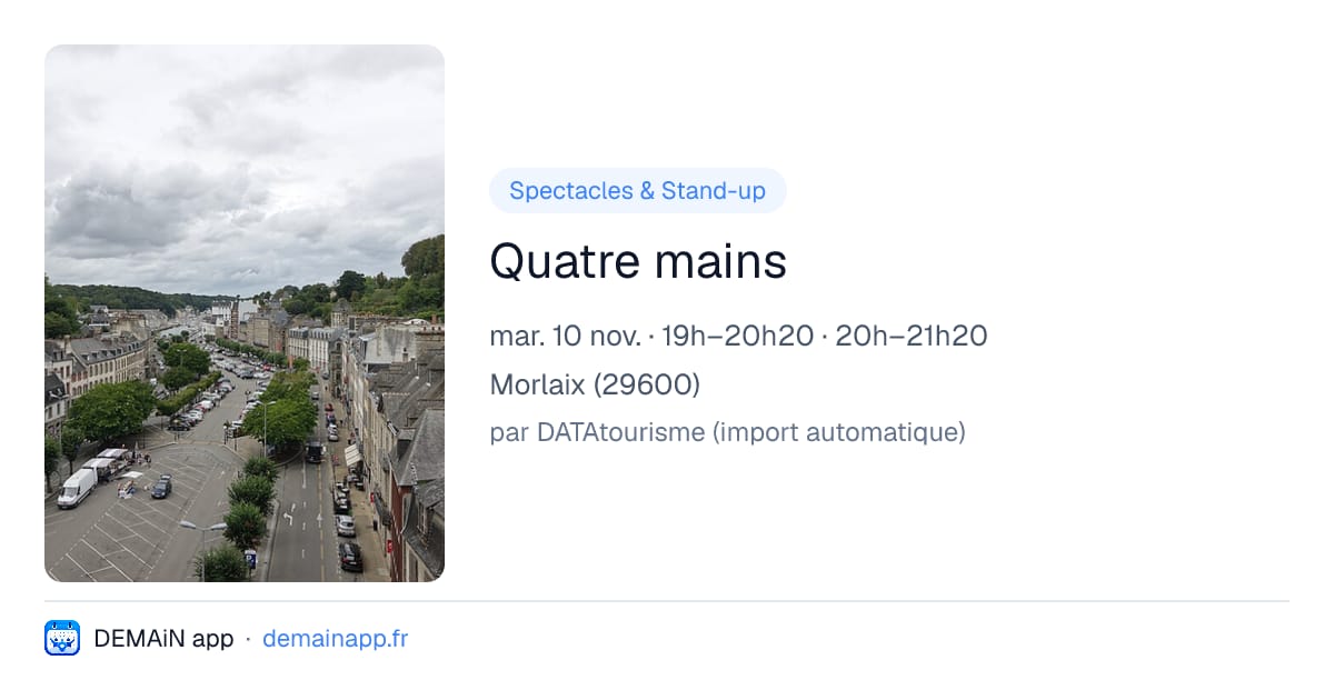 Quatre mains — Morlaix