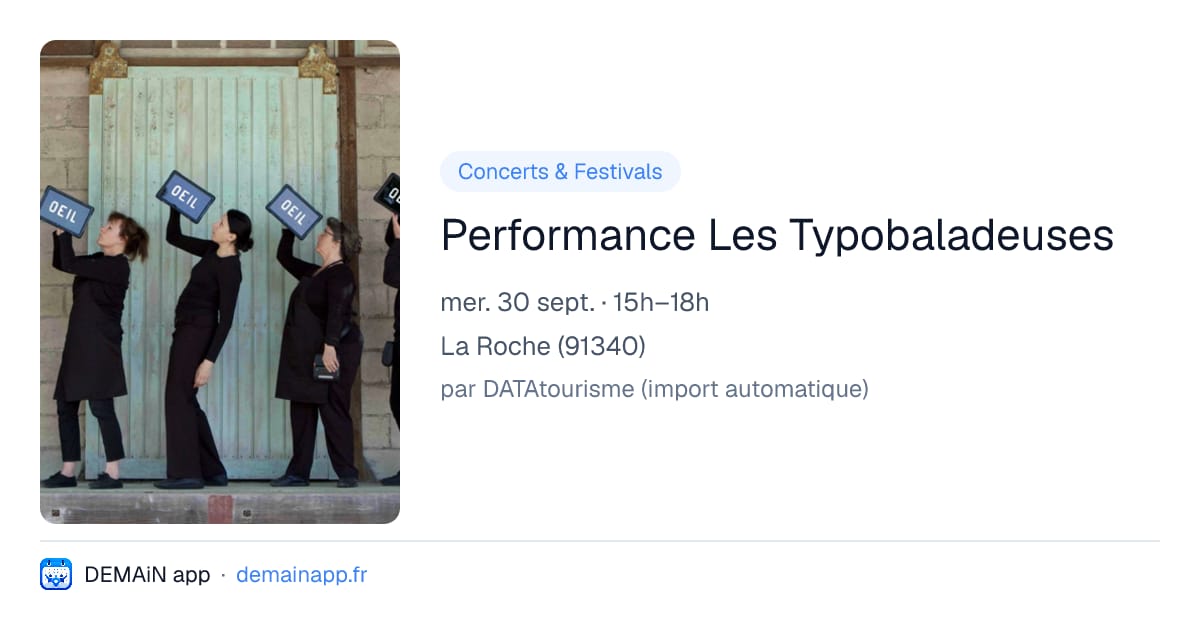Performance Les Typobaladeuses — La Roche