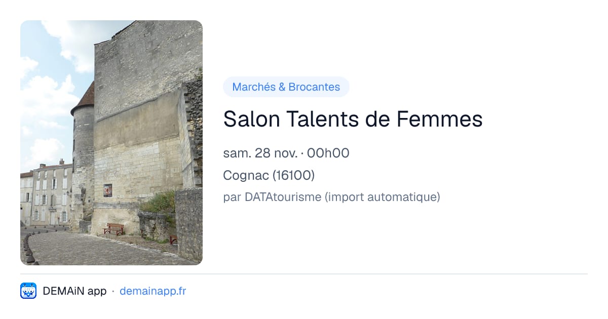 Salon Talents de Femmes — Cognac