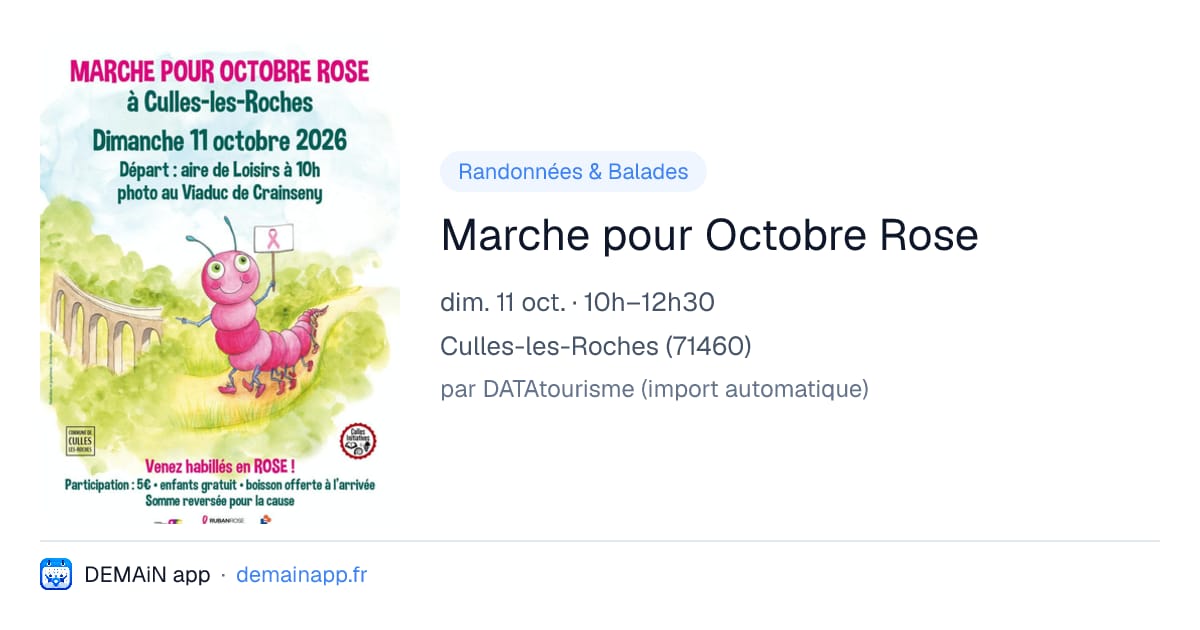 Marche pour Octobre Rose — Culles-les-Roches