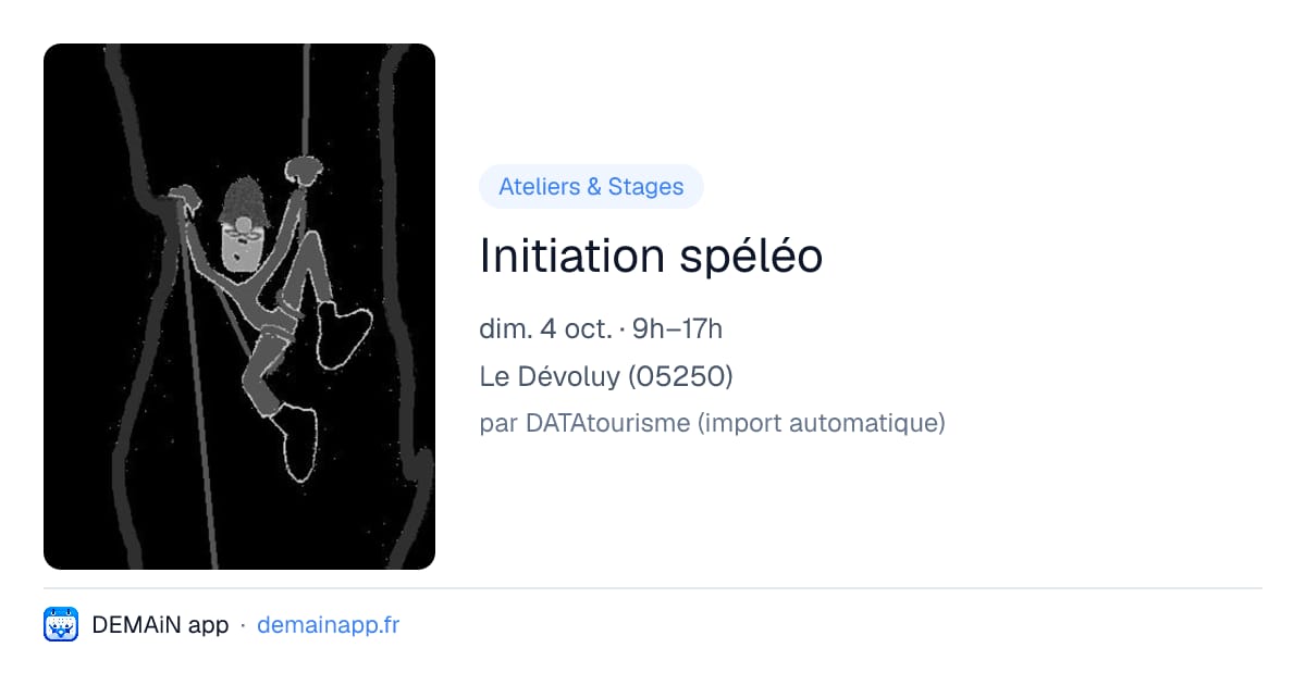 Initiation spéléo — Le Dévoluy