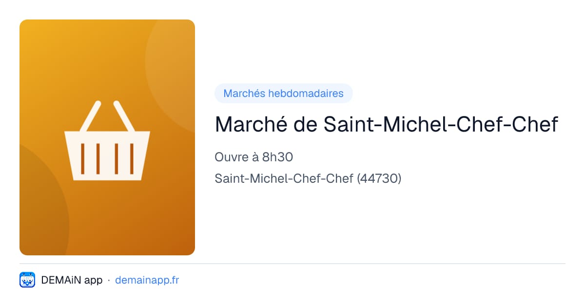 Marché de Saint-Michel-Chef-Chef — Saint-Michel-Chef-Chef