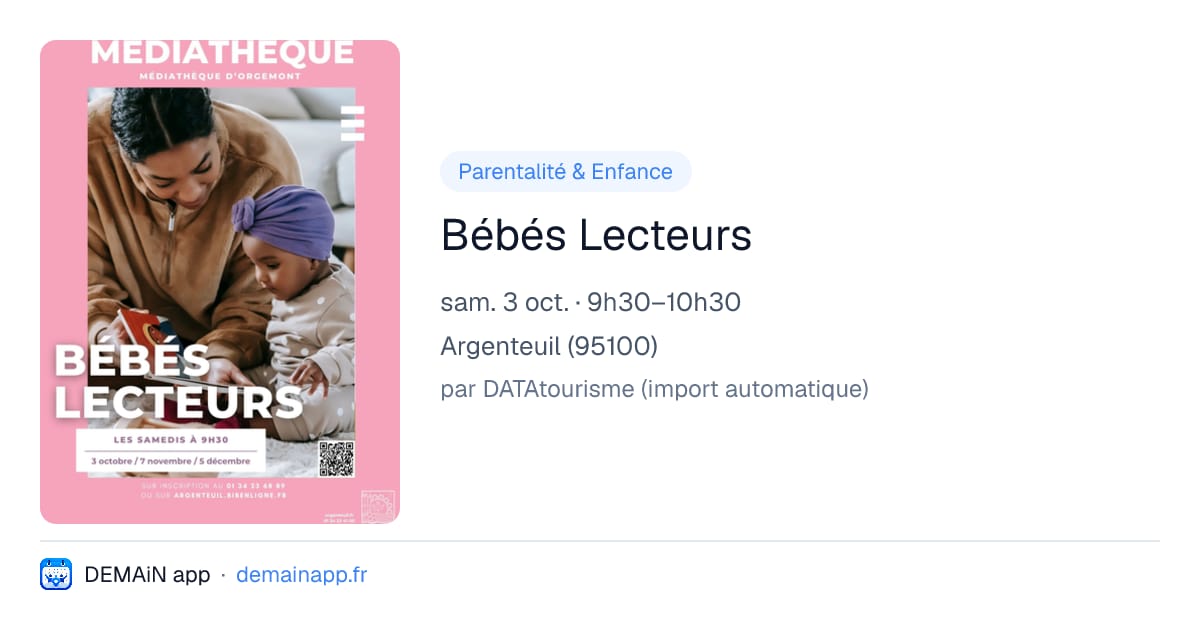 Bébés Lecteurs — Argenteuil