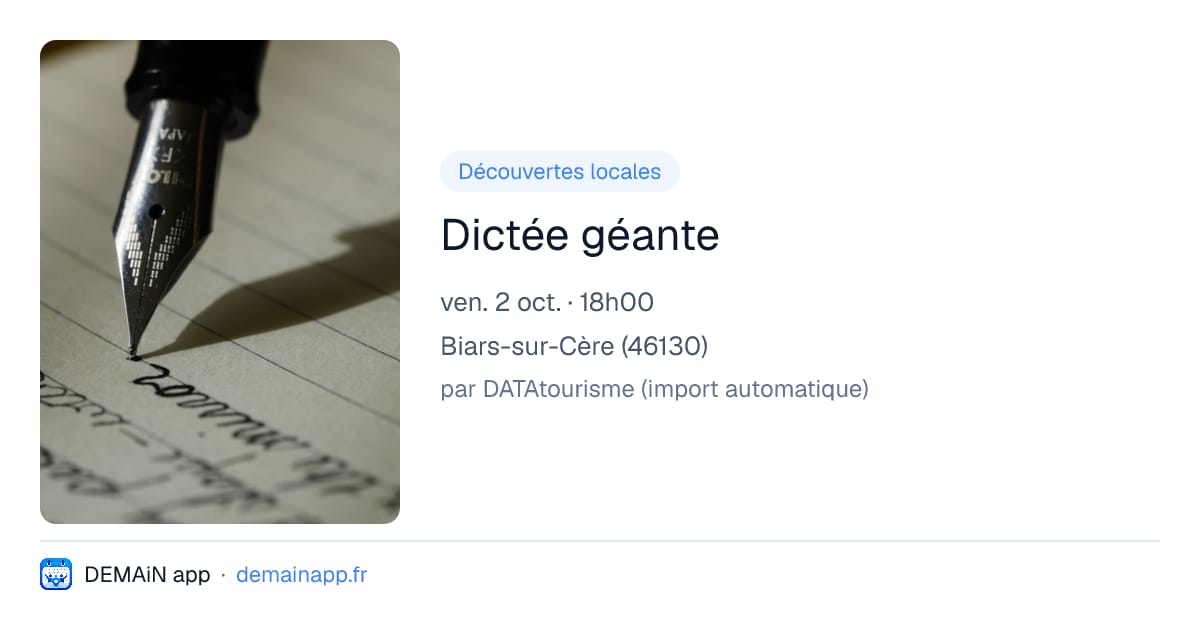 Dictée géante — Biars-sur-Cère