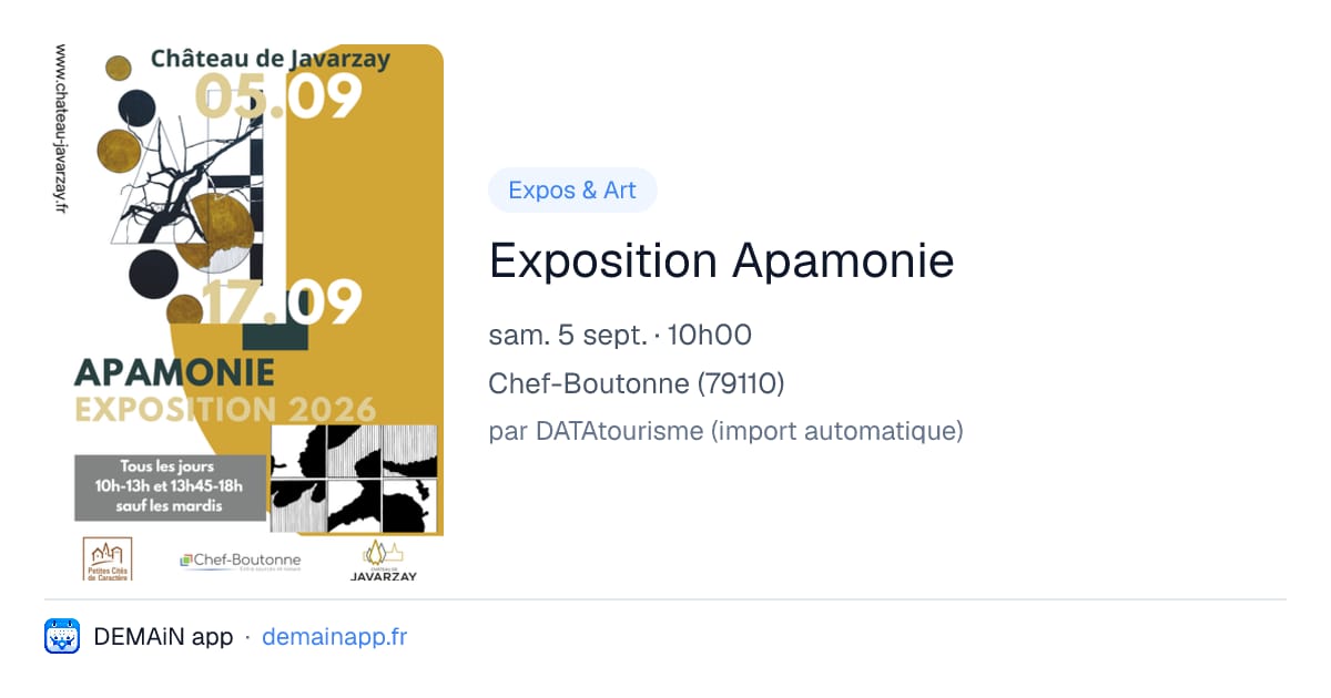 Exposition Apamonie — Chef-Boutonne
