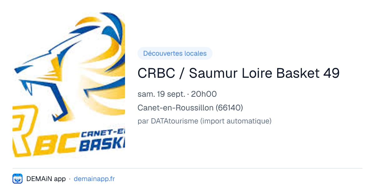 CRBC / Saumur Loire Basket 49 — Canet-en-Roussillon