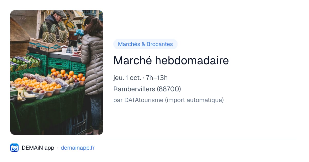 Marché hebdomadaire — Rambervillers