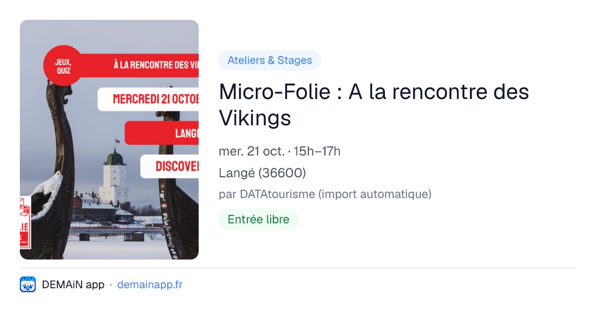 Micro-Folie : A la rencontre des Vikings — Langé
