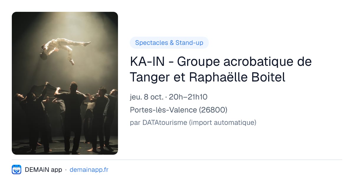 KA-IN - Groupe acrobatique de Tanger et Raphaëlle Boitel — Portes-lès-Valence