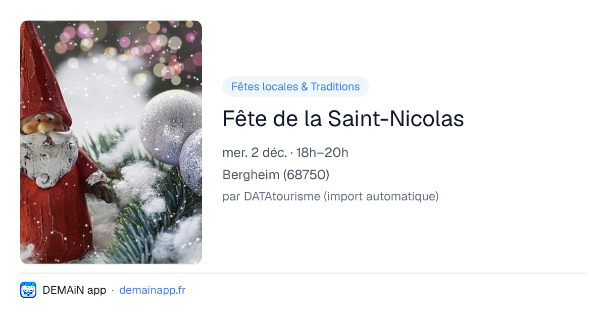 Fête de la Saint-Nicolas — Bergheim