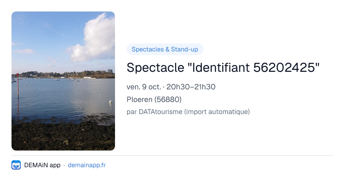 Spectacle "Identifiant 56202425" — Ploeren