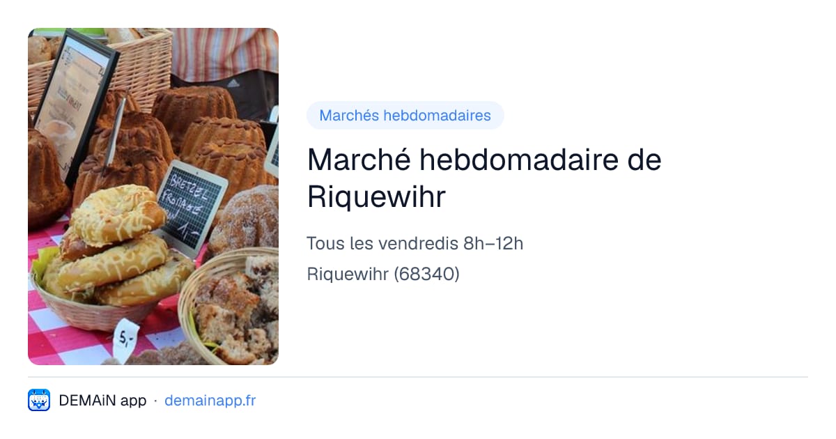 Marché hebdomadaire de Riquewihr — Riquewihr
