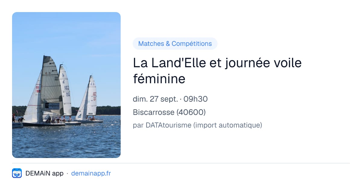 La Land'Elle et journée voile féminine — Biscarrosse