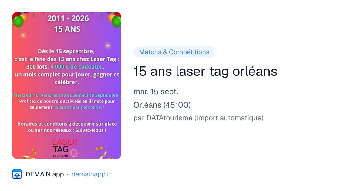 15 ans laser tag orléans — Orléans