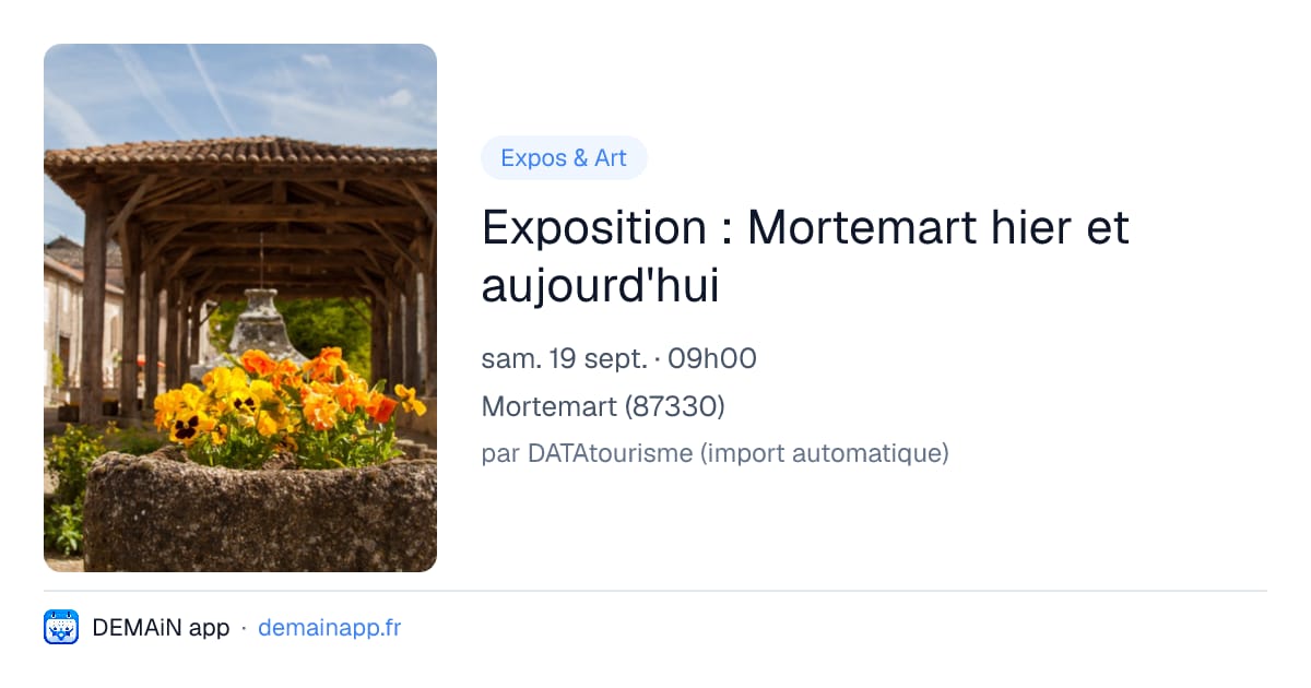 Exposition : Mortemart hier et aujourd'hui — Mortemart