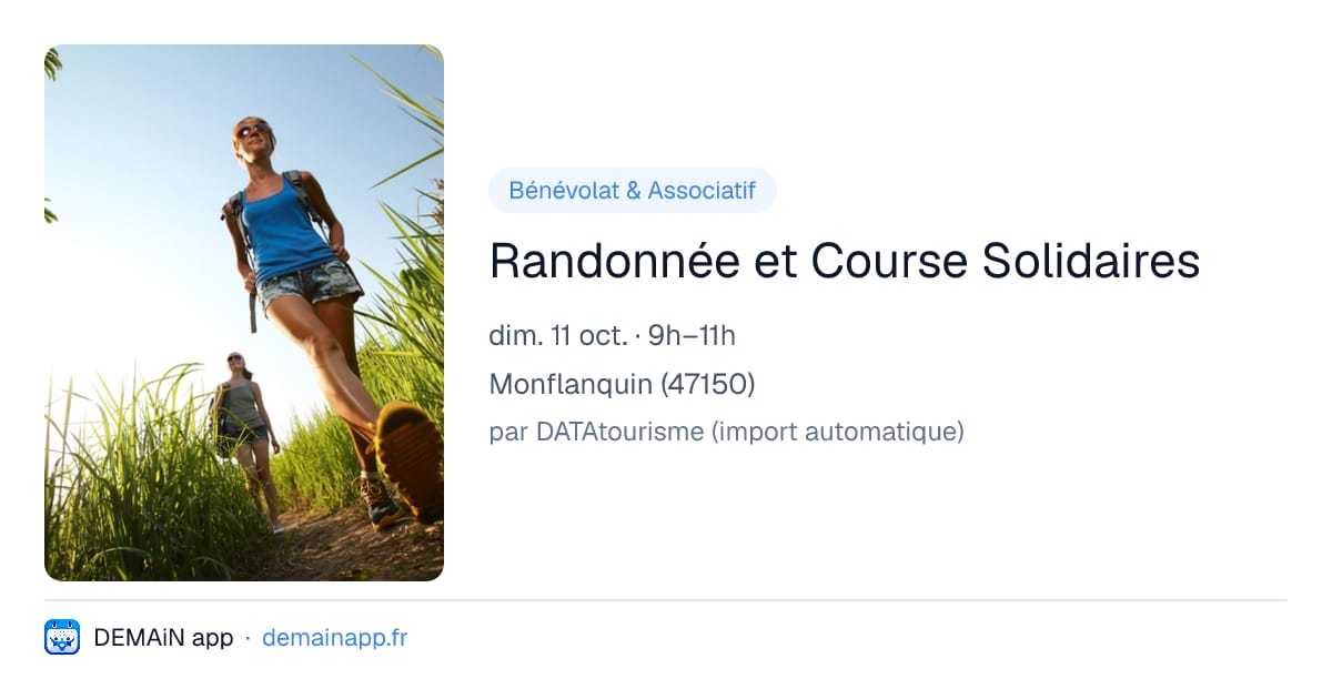 Randonnée et Course Solidaires — Monflanquin