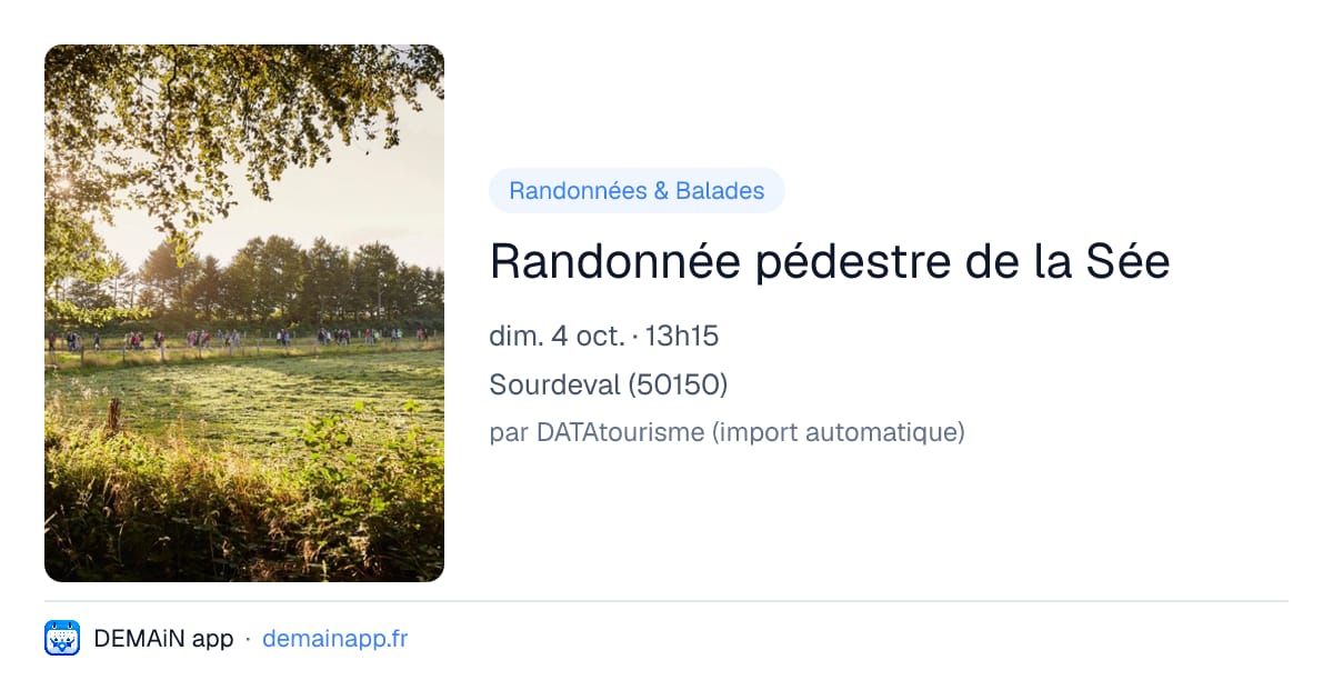 Randonnée pédestre de la Sée — Sourdeval
