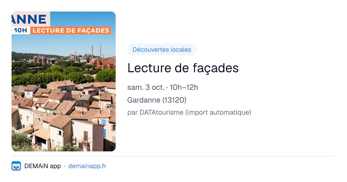 Lecture de façades — Gardanne
