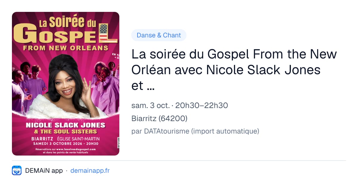 La soirée du Gospel From the New Orléan avec Nicole Slack Jones et The Soul Sister — Biarritz