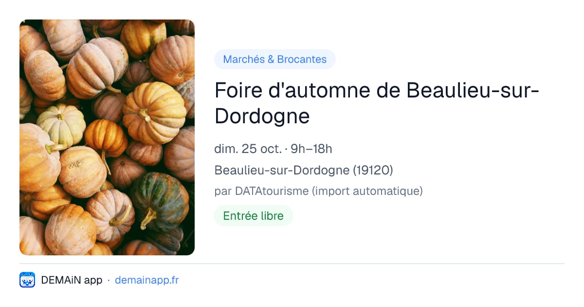 Foire d'automne de Beaulieu-sur-Dordogne — Beaulieu-sur-Dordogne