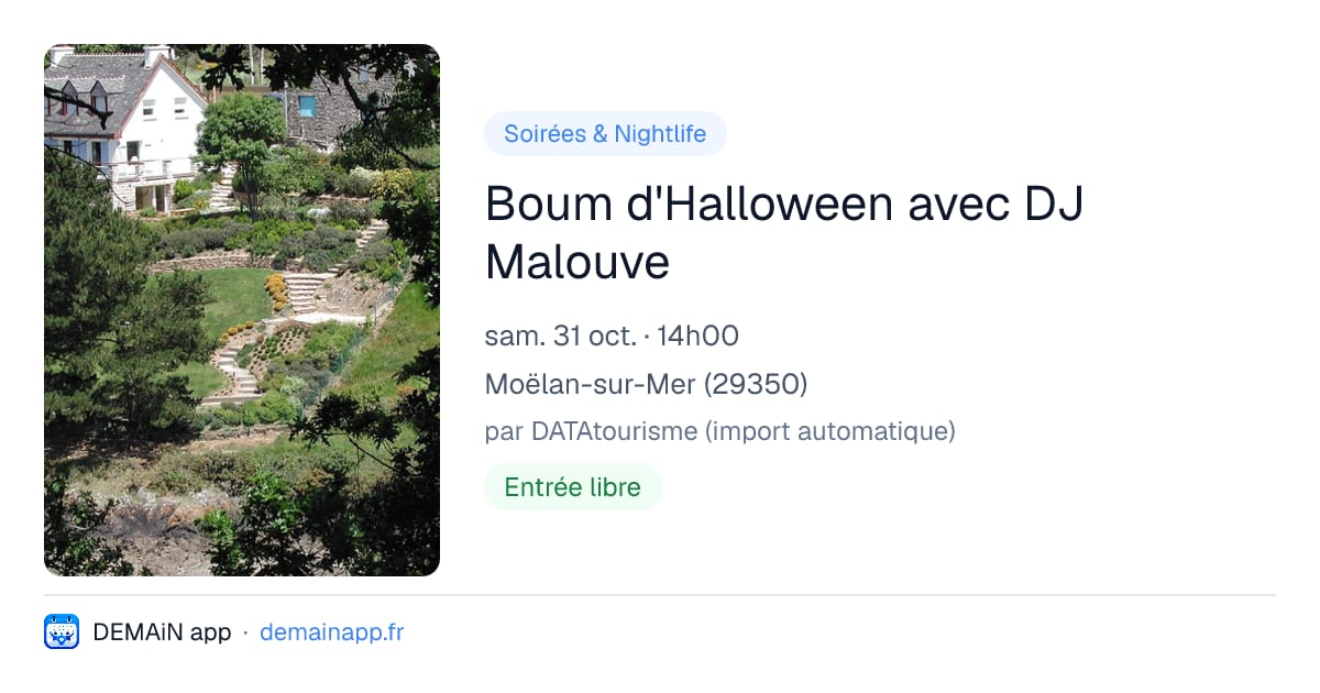 Boum d'Halloween avec DJ Malouve — Moëlan-sur-Mer