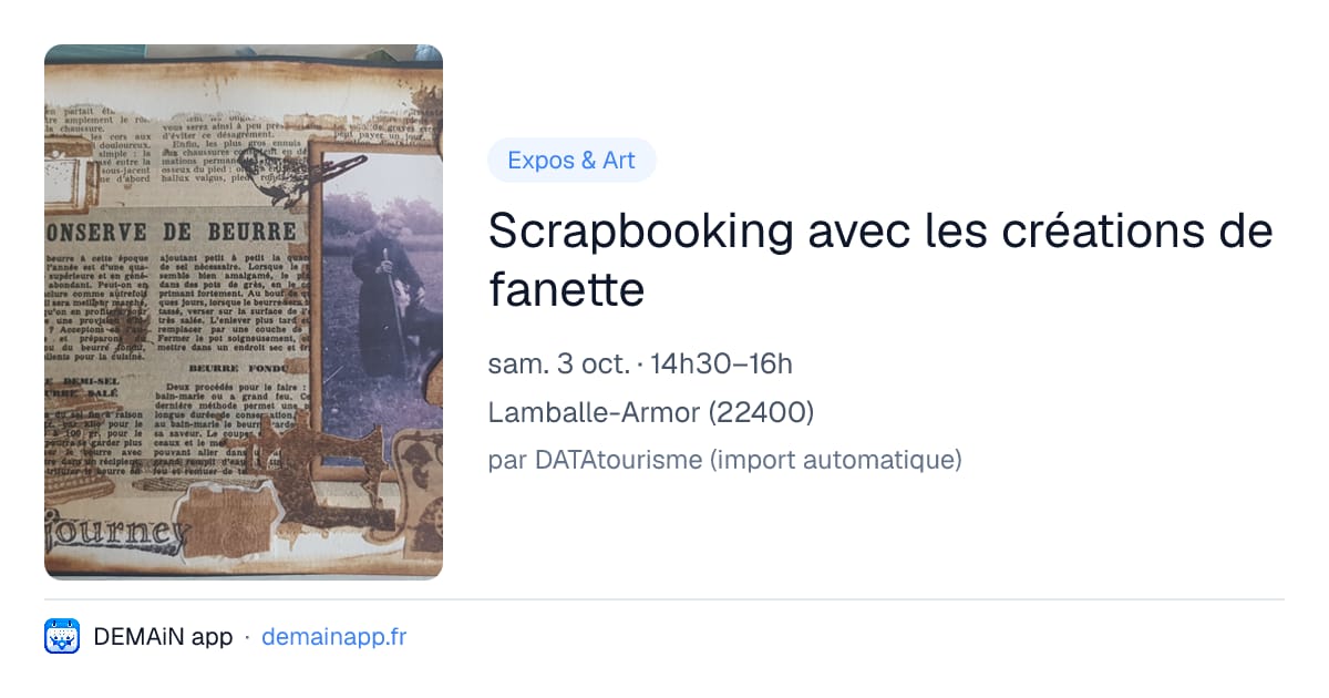 Scrapbooking avec les créations de fanette — Lamballe-Armor