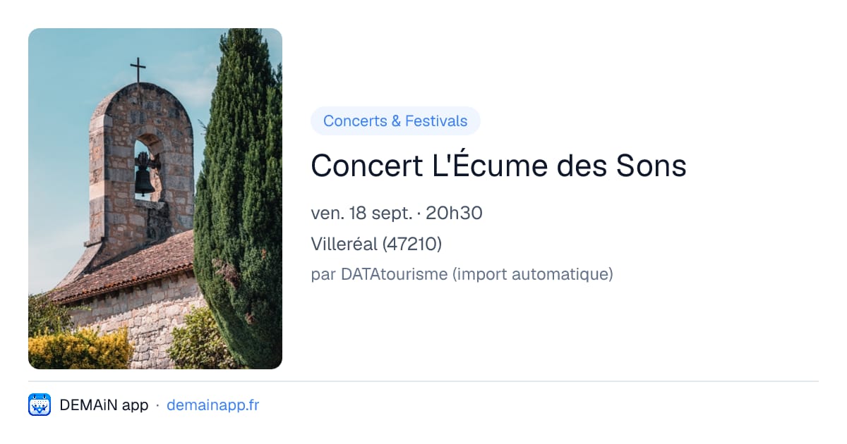 Concert L'Écume des Sons — Villeréal