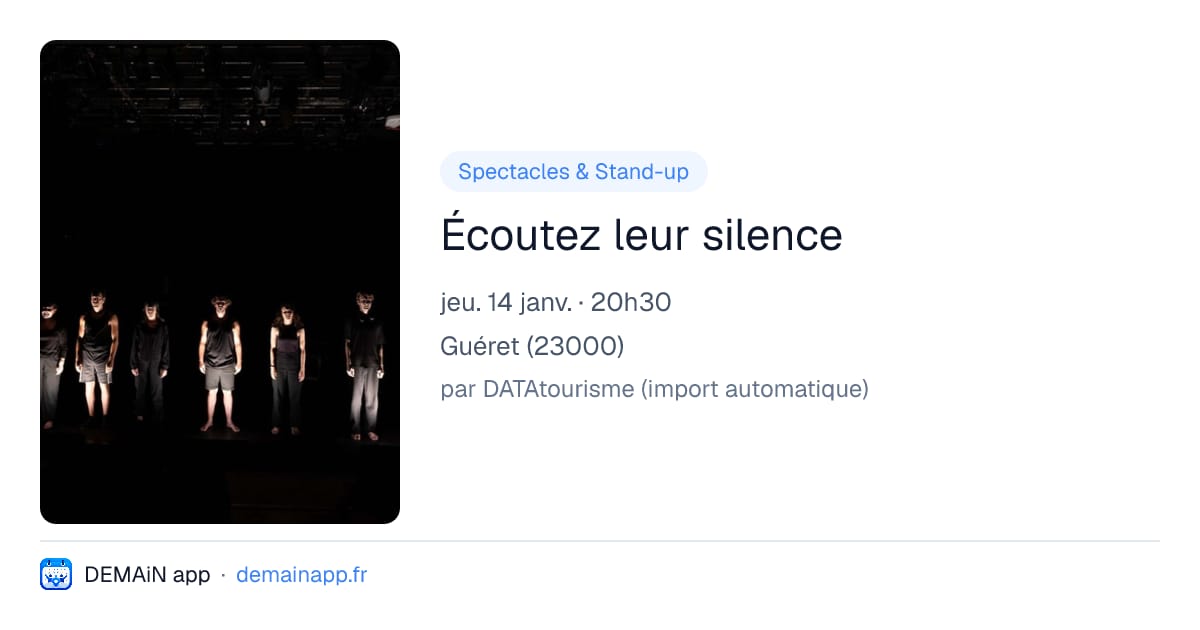 Écoutez leur silence — Guéret
