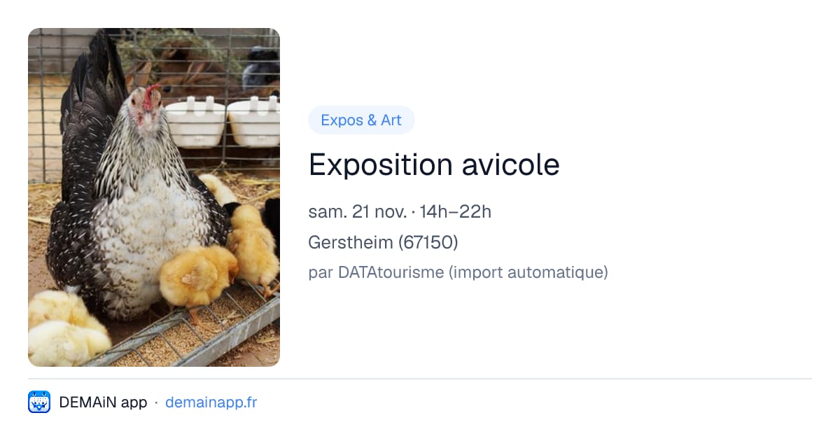 Exposition avicole — Gerstheim