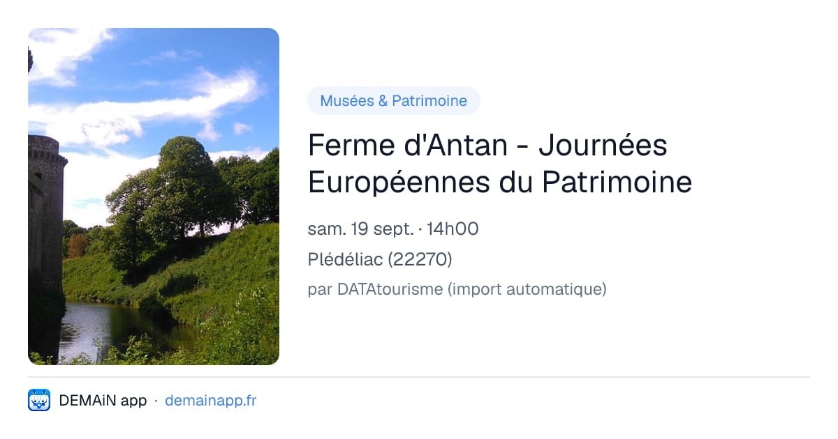 Ferme d'Antan - Journées Européennes du Patrimoine — Plédéliac