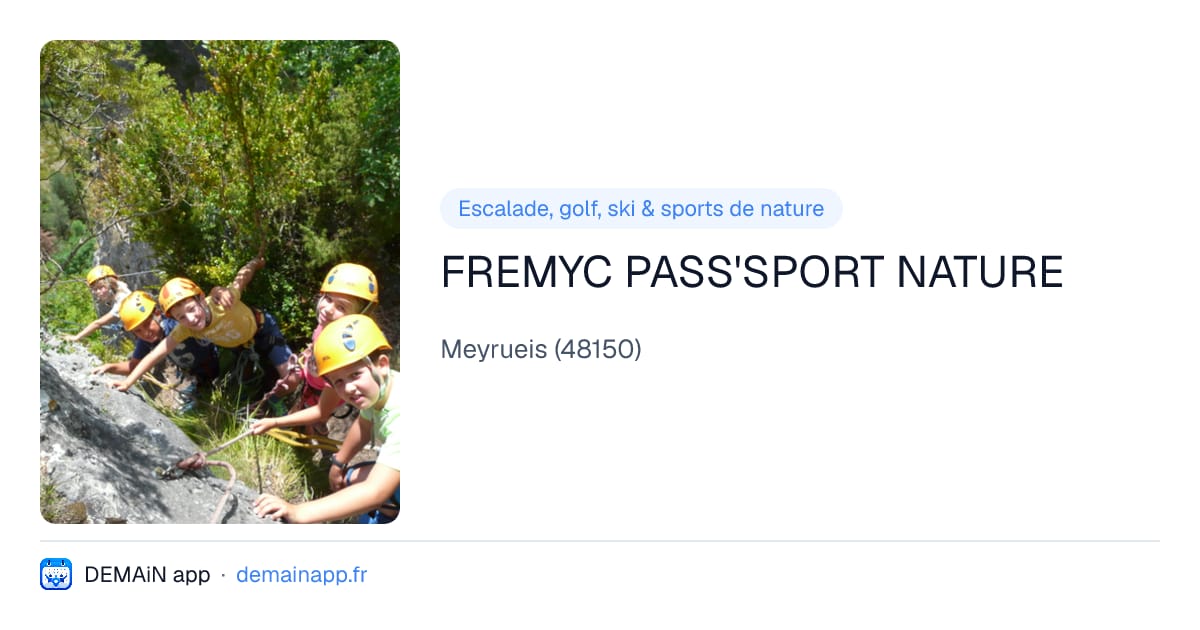 FREMYC PASS'SPORT NATURE — Meyrueis