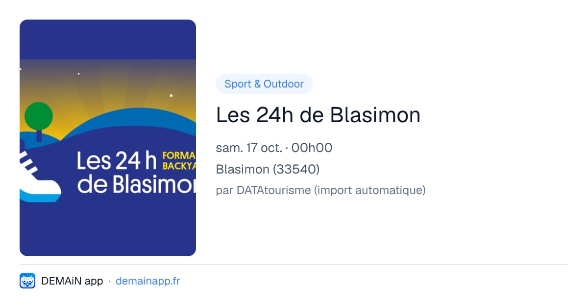 Les 24h de Blasimon — Blasimon